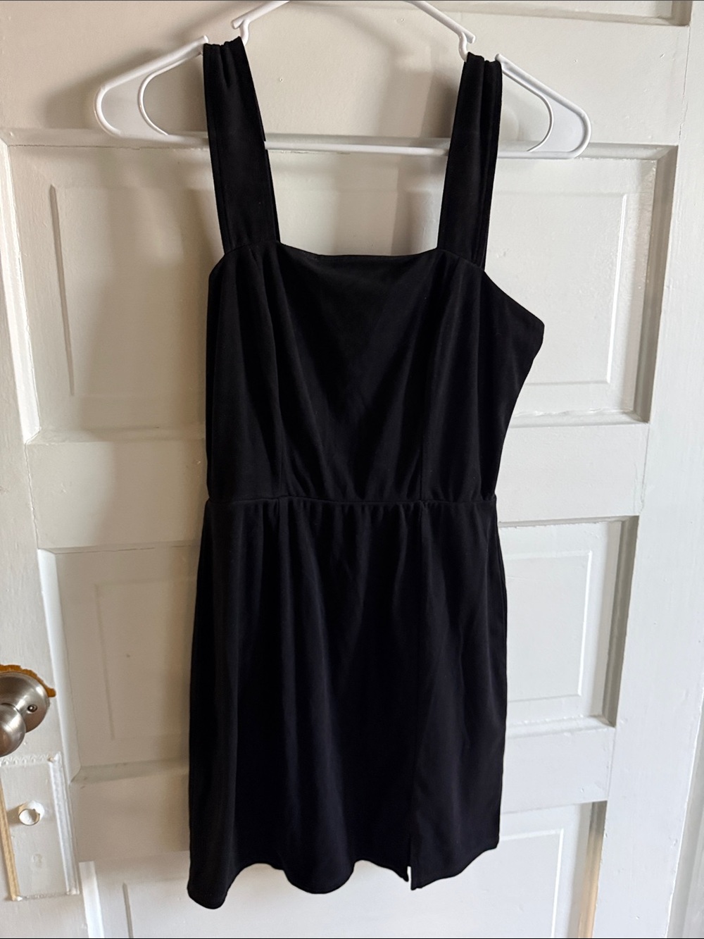 Trixxi Black Square-Neck Mini Dress